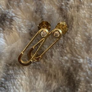Adinas Jewels safety pin earrings